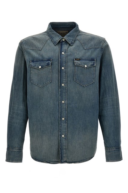 Camicia 'Texana' - Azzurro