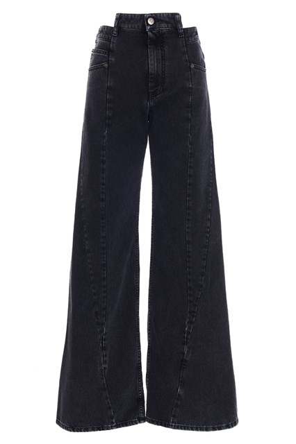 Jeans vita asimmetrica - Nero (36 IT)
