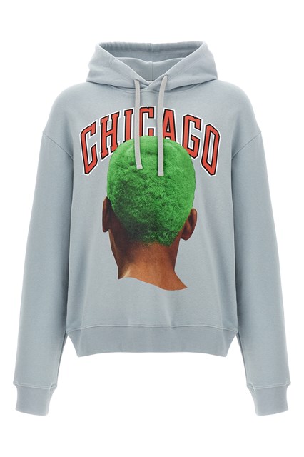 Felpa con cappuccio 'Chicago Player Green' - Azzurro (S)
