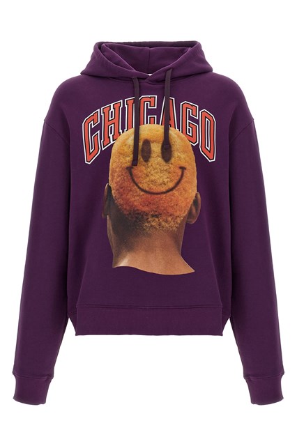 Felpa con cappuccio 'Chicago - Smile' - Viola