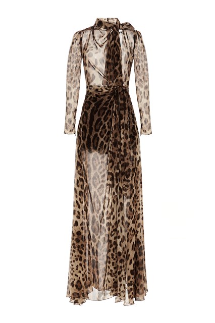 Abito 'Georgette Stampa Leopardo'