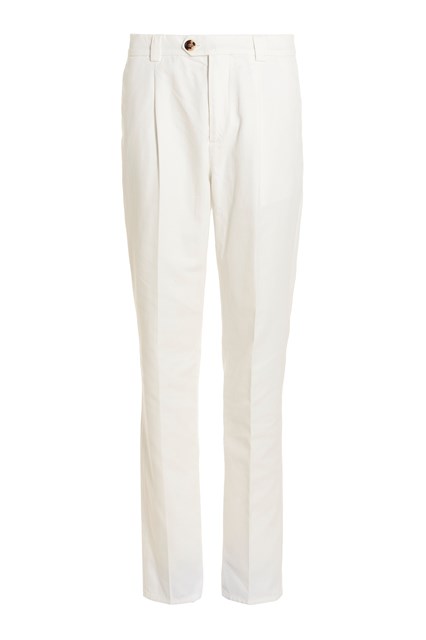 Pantaloni Brunello Cucinelli In Cotone Con Pinces