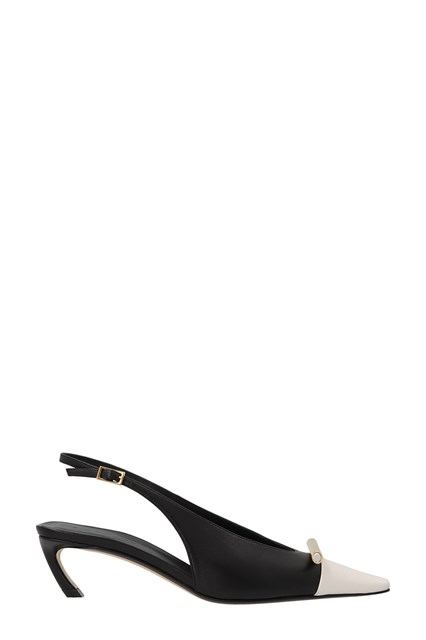 Slingback 'Bico' - Bianco/Nero (36 IT)