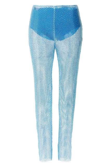 Pantalone mesh strass - Azzurro (XS-S)