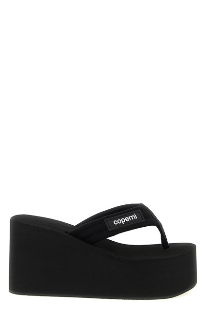 Sandalo 'Branded Wedge' - Nero (39)