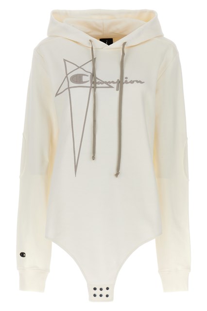 Body con cappuccio Champion x Rick Owens - Bianco (XS)