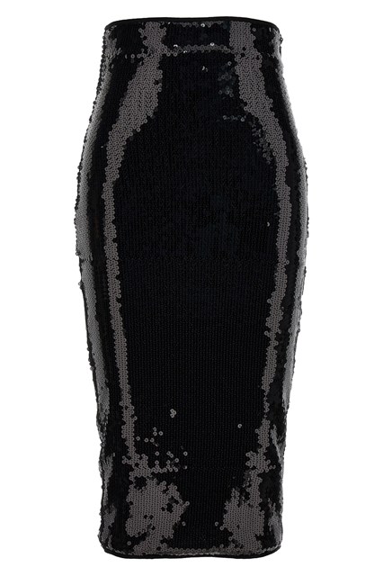 Gonna midi paillettes - Nero (38 FR)