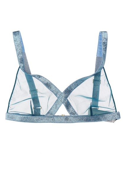 Reggiseno tulle iridescent sable - Azzurro (36 IT)