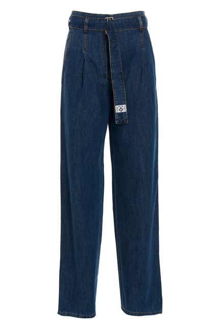Jeans with front pleats