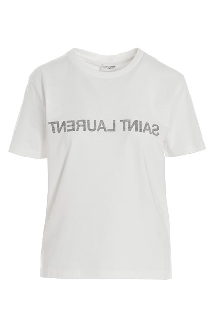 T-shirt 'Saint Laurent Reverse' - Bianco/Nero (XS)