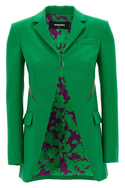 Blazer inserti tulle - Verde (44 IT)