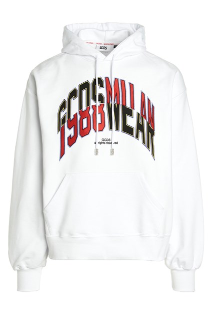 Felpa con cappuccio 'College' - Bianco (M)