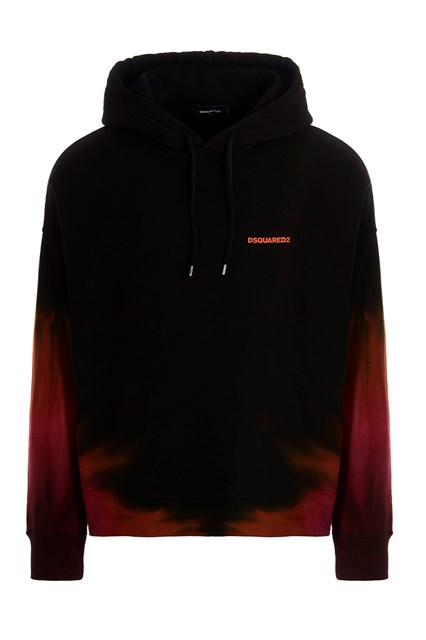 Felpa con cappuccio 'D2 Flame' - Nero (XS)