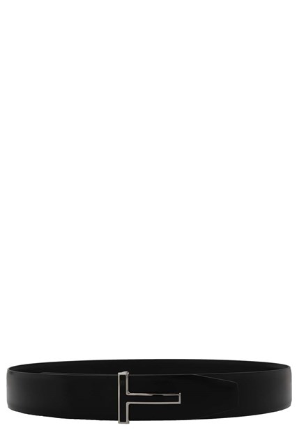 Cintura fibbia 'T' - Nero (115 cm)