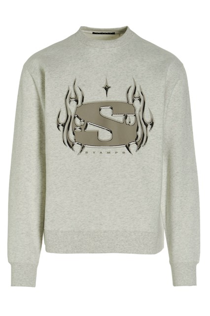 Felpa 'Chrome Flame' - Grigio (S)