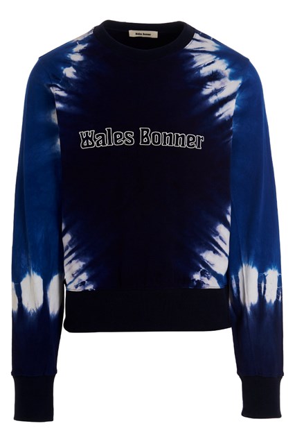 Logo embroidery tie dye sweatshirt