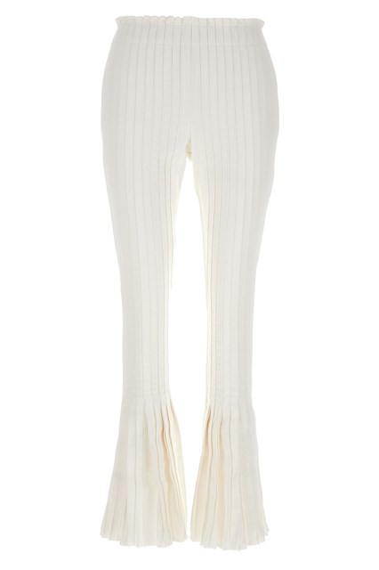 Pantalone pieghe costine - Bianco (1)