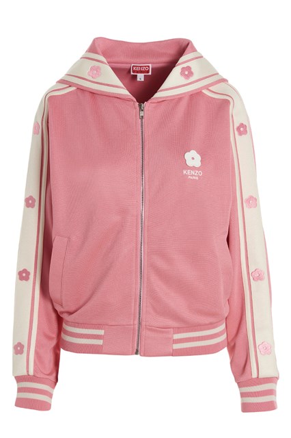 Felpa con bavero ricamo logo - Rosa (XS)