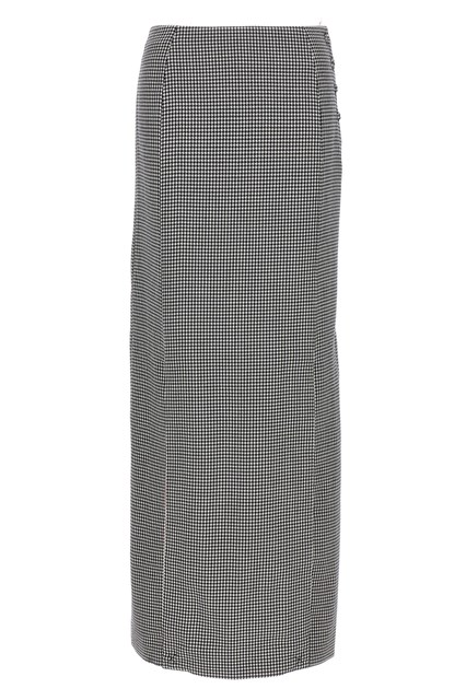 Gonna lunga pied de poule - Bianco/Nero (42 IT)