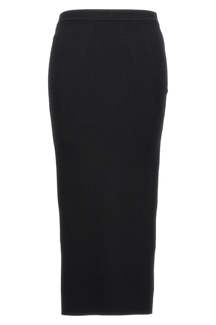 Gonna midi costine - Nero