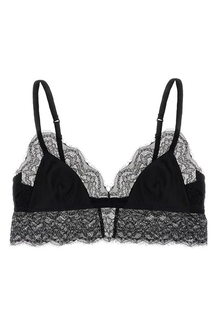 Reggiseno raso pizzo - Nero (1)
