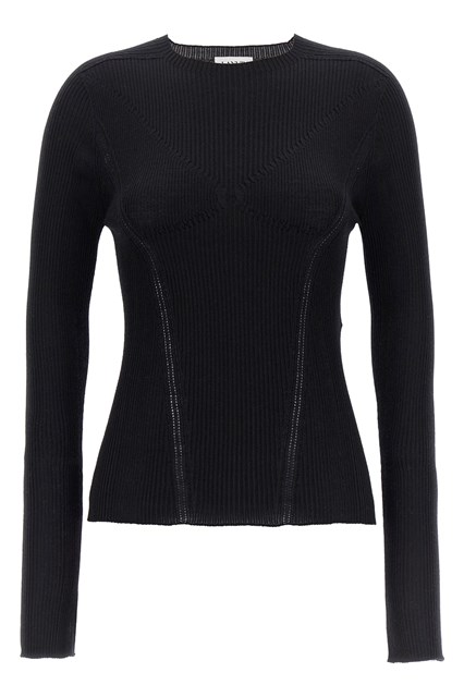 Maglia costine - Nero