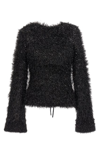 Maglione lurex cut out - Nero (XS)