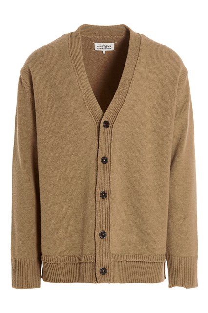 Cardigan misto lana - Beige