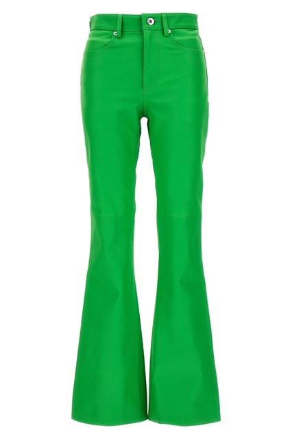 Pantalone bootcut pelle - Verde (8 UK)