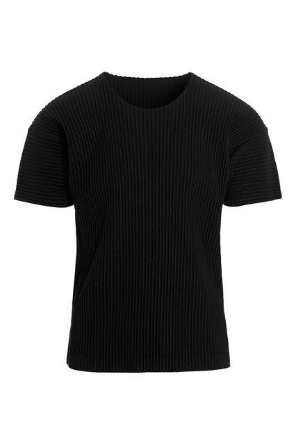 T-shirt plissè - Nero (3)