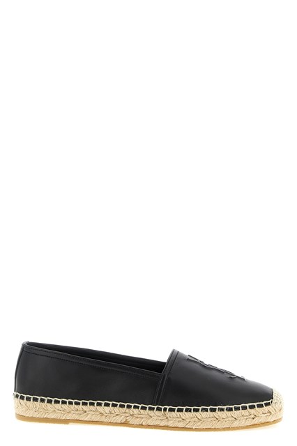 Espadrillas pelle logo - Nero (39.5)