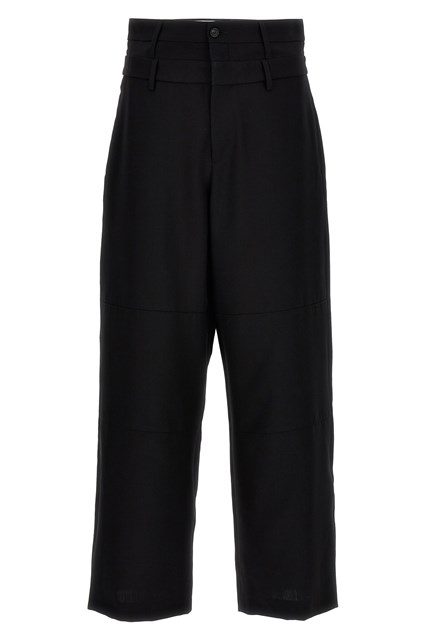 Pantalone 'Double Belted' - Nero (50 IT)