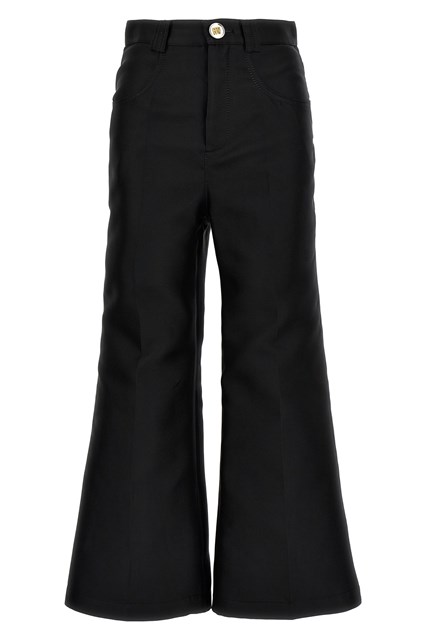 Pantalone cropped misto seta - Nero (40 IT)