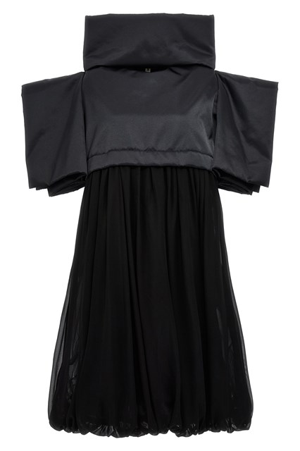 Abito bimateriale - Nero (XS)