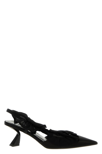 Slingback ruches - Nero (36 IT)