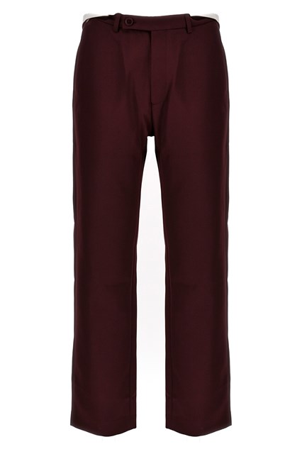 Pantalone 'Rolled Waistband Tailored' - Bordeaux (50 IT)