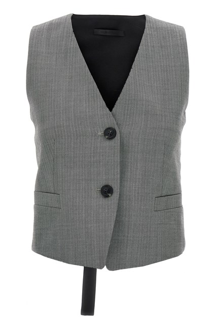 Gilet chevron - Bianco/Nero (2)