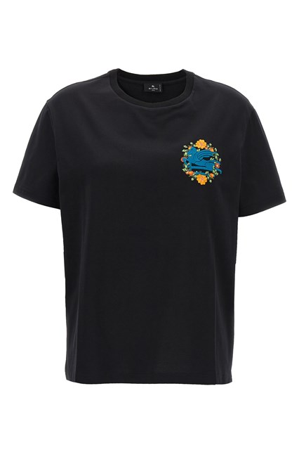 T-shirt ricamo logo - Nero (XS)
