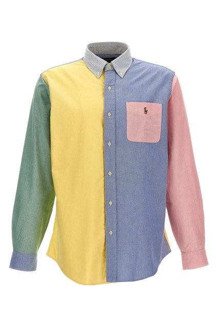 Camicia patchwork ricamo logo