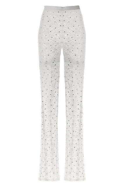 Leggings pizzo strass - Bianco (40 IT)