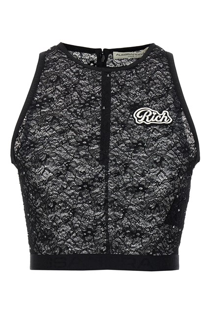 Top pizzo strass - Nero (38 IT)