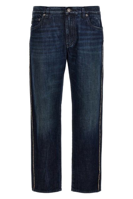 Jeans cucitura sfrangiata - Blu (46 IT)