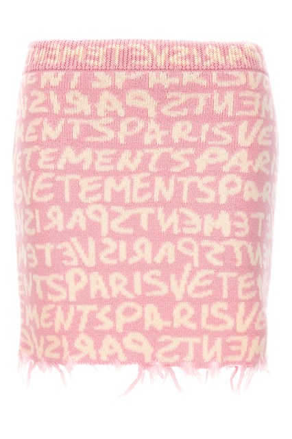 Gonna 'Graffiti Monogram' - Rosa (XS)
