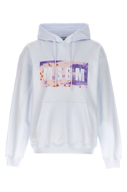 Felpa con cappuccio 'Camo Season Box Logo' - Bianco