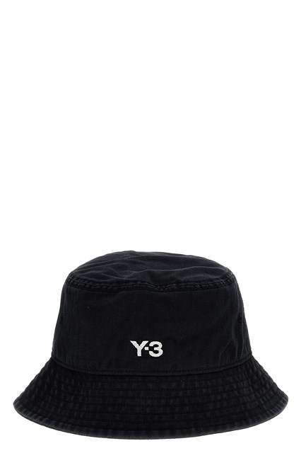 Bucket hat ricamo logo - Nero