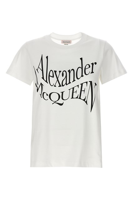 T-shirt stampa logo - Bianco/Nero (38 IT)