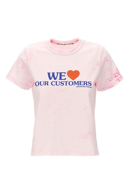T-shirt 'We Love Our Customers' - Rosa (XS)