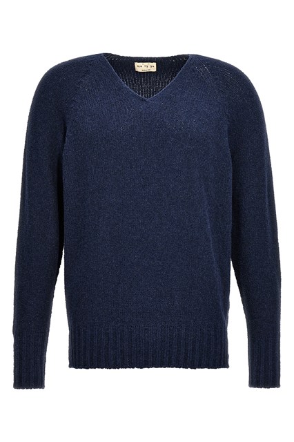 Maglia scollo a v - Blu