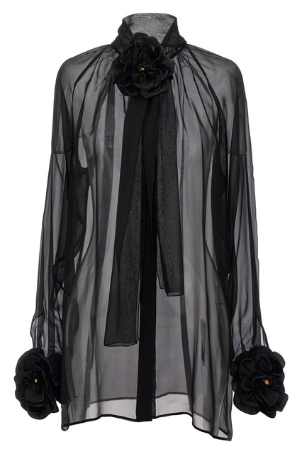 Camicia chiffon rose - Nero (40 IT)