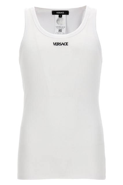 Tank top ricamo logo - Bianco (5)
